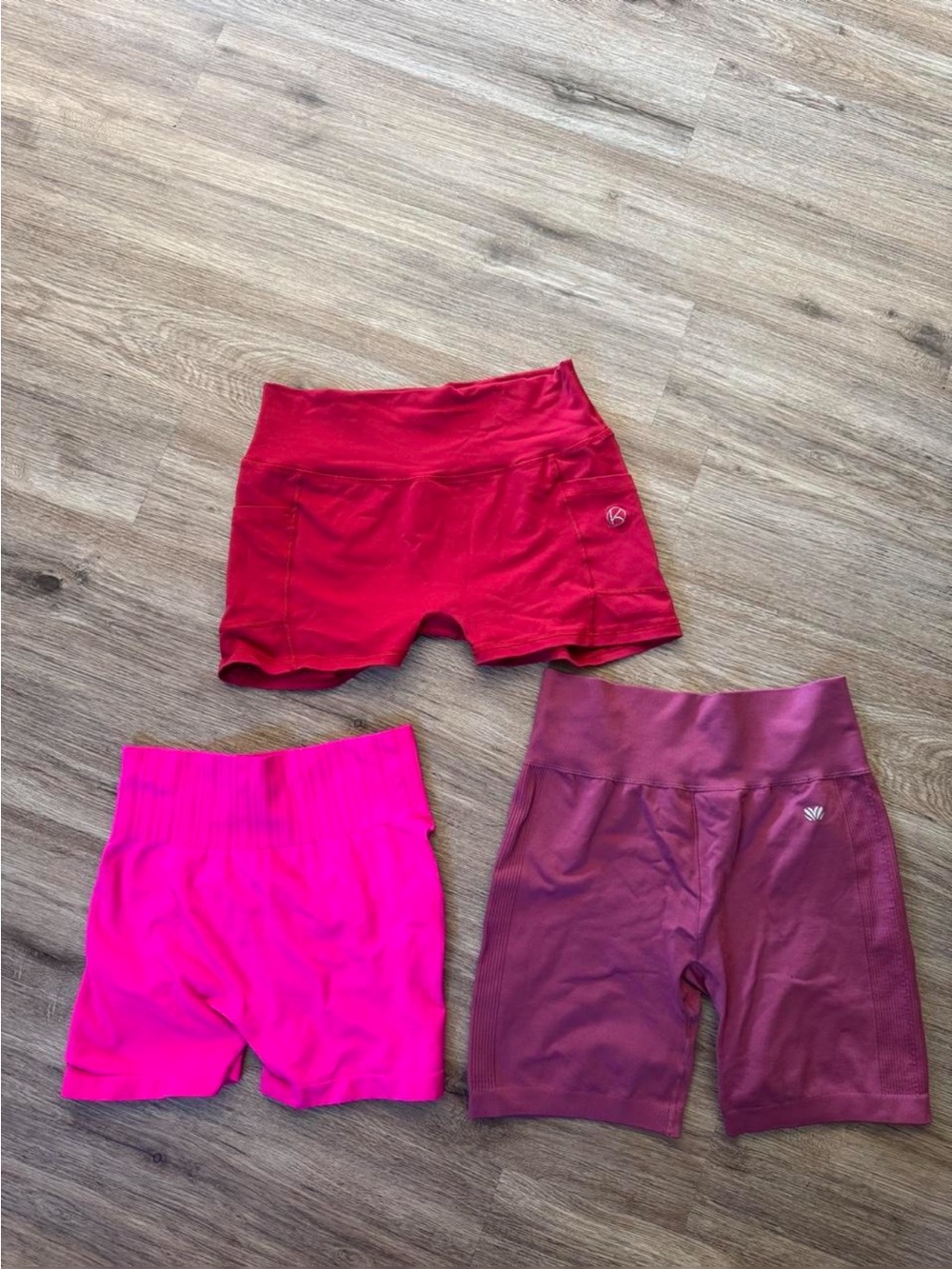 Women’s High-Waist Bike Shorts - Hot Pink, Magenta, Wine
